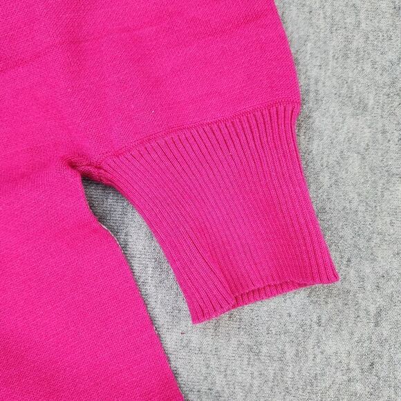 🔸️NWT Hot Pink & Gray Fringe Lined Sweater Shawl Scarf One Size - Picture 9 of 12